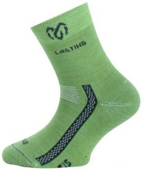 Skarpety merino TJS. Czerwone skarpetki LASTING, bez wzorów, z elastanu. Za 43.00 zł.