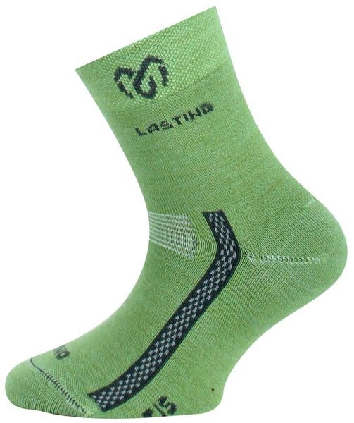 Skarpety merino TJS. Czerwone skarpetki LASTING, bez wzorów, z elastanu. Za 43.00 zł.