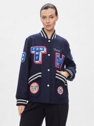 Tommy Hilfiger Kurtka bomber Collegiate Wool Blend Varsity WW0WW40479 Granatowy Regular Fit. Niebieskie kurtki Tommy Hilfiger, s, bez wzorów, z wełny, bez kaptura. Za 1,169.00 zł.
