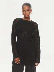 TWINSET Kardigan 241TT3083 Czarny Regular Fit. Czarne swetry Twinset, l, bez wzorów, z bawełny, bez ramiączek. Za 879.99 zł.