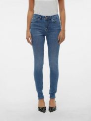 Vero Moda Dżinsy - Slim fit - w kolorze niebieskim rozmiar: XXL/L32. Niebieskie jeansy Vero Moda, l, z aplikacjami, ze skóry, klasyczne. Za 110.29 zł.