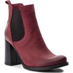 Botki SERGIO BARDI - Blera FW127368618FF 434. Czerwone botki Sergio Bardi, bez wzorów, z nubiku, bez obcasa, na obcasie, bez zapięcia. W wyprzedaży za 209.00 zł.