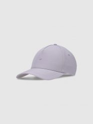 4F Czapka z daszkiem strapback uniseks - fioletowa L/XL. Fioletowe czapki z daszkiem 4f, na lato, bez wzorów, z syntetyku, sportowe. W wyprzedaży za 79.99 zł.
