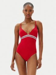 Tommy Hilfiger Strój kąpielowy UW0UW05847 Czerwony. Czerwone stroje jednoczęściowe Tommy Hilfiger, bez wzorów, z syntetyku. Za 369.99 zł.