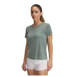 Koszulka Damska Sportowa Under Armour Launch Camo Shortsleeve. Zielone t-shirty sportowe Under Armour, bez wzorów, bez ramiączek, na fitness i siłownię. W wyprzedaży za 61.16 zł.