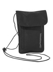 Saszetka turystyczna Craghoppers Neck Pouch - black. Czarne nerki i saszetki Craghoppers, bez wzorów, z materiału, bez dodatków. Za 78.09 zł.