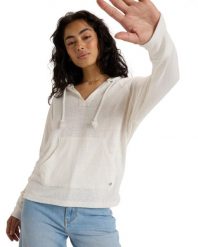 Bluza z kapturem dla Kobiety DESTINATION SURF Biały. Białe bluzy z kapturem Roxy, s, bez wzorów, z bawełny, z kapturem. Za 219.99 zł.