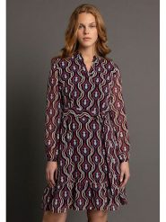 More & More Sukienka ze wzorem rozmiar: 38. Sukienki More & More, bez wzorów, z tkaniny, bez kołnierzyka, bez ramiączek, midi, baskinki. Za 139.87 zł.