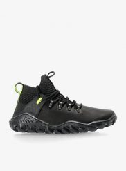 Buty turystyczne damskie Vivobarefoot Magna Forest ESC. Czarne buty trekkingowe VIVOBAREFOOT, bez wzorów, z gumy, przed kolano, bez zapięcia, trekkingowe. Za 699.99 zł.