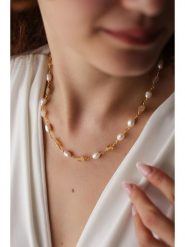 Pierres delicates Pozłacany naszyjnik z cytrynami - dł. 43 cm rozmiar: onesize. Czerwone naszyjniki Pierres delicates, z materiału, z cytrynem, pozłacane. Za 91.99 zł.