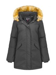 Geographical Norway Parka "Dinasty" w kolorze ciemnoszarym rozmiar: S. Szare płaszcze Geographical Norway, s, bez wzorów, bez kaptura. Za 328.65 zł.