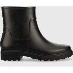 Calvin Klein kalosze Rain Boot damskie kolor czarny. Czarne kalosze Calvin Klein, bez wzorów, z gumy, z okrągłym noskiem, bez zapięcia. W wyprzedaży za 279.99 zł.