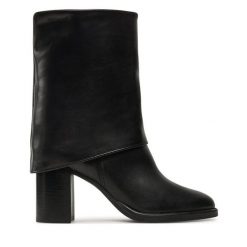 Botki Tamaris. Czarne botki Tamaris, bez wzorów, bez obcasa, na słupku, bez zapięcia. Za 319.99 zł.