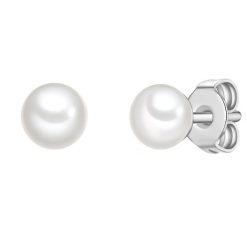 Glanzstücke München Kolczyki z perlami ze srebra próby 925 w kolorze srebrnym z perla hodowlana 1 ct Damski. Szare kolczyki Glanzstücke München, z perłą, srebrne. Za 169.99 zł.