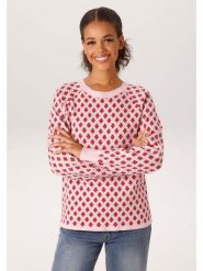 Aniston Sweter w kolorze jasnoróżowo-czerwonym rozmiar: 38. Różowe swetry Aniston, bez wzorów, bez ramiączek. Za 130.99 zł.