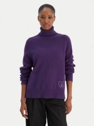 Liu Jo Golf MF5445 MS76L Fioletowy Regular Fit. Fioletowe swetry Liu Jo, l, bez wzorów, z syntetyku, bez ramiączek. Za 769.99 zł.