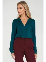 Nife Bluzka w kolorze niebieskim rozmiar: 40. Niebieskie bluzki Nife, bez wzorów, bez kołnierzyka, bez ramiączek. Za 148.96 zł.