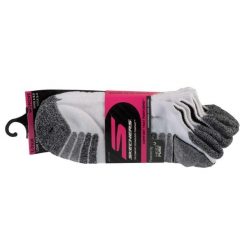 Skarpetki sportowe damskie 3pk Womens Perf White Color Pop. Białe skarpetki Skechers, bez wzorów, z materiału. Za 59.99 zł.