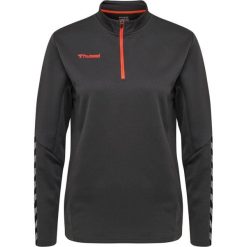 Bluza do piłki nożnej damska Hummel demi-zip hml AUTHENTIC. Szare bluzy bez kaptura Hummel, s, bez wzorów, bez kaptura, do piłki nożnej. Za 202.50 zł.