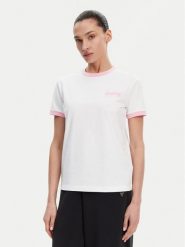 Guess T-Shirt V5GI11 I3Z14 Biały Regular Fit. Białe t-shirty Guess, xs, z aplikacjami, z bawełny, bez kołnierzyka, bez ramiączek. Za 149.99 zł.