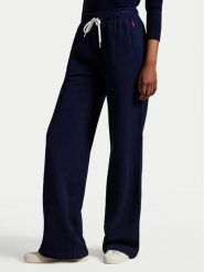 Polo Ralph Lauren Spodnie dresowe 211977959001 Granatowy Wide Leg. Niebieskie spodnie dresowe Polo Ralph Lauren, bez wzorów, z bawełny. Za 769.99 zł.