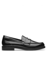 Clarks Mokasyny Straven Edge 26181277 Czarny. Czarne mokasyny Clarks, bez wzorów, ze skóry. Za 409.99 zł.