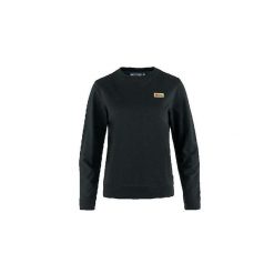 Czarna Bawełniana Bluza Fjällräven. Czarne bluzy Fjällräven, na zimę, bez wzorów, z bawełny, klasyczne, bez ramiączek, bez kaptura. Za 387.20 zł.