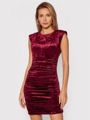 Guess Sukienka koktajlowa Charlie W1BK19 KATV1 Bordowy Slim Fit. Czerwone sukienki Guess, xs, z aplikacjami, z syntetyku, wizytowe, bez kołnierzyka, bez ramiączek. Za 349.00 zł.