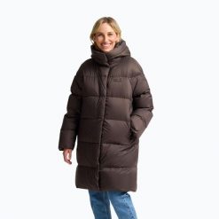 Płaszcz puchowy damski Jack Wolfskin Icy Hill Coat Rds. Brązowe płaszcze Jack Wolfskin, l, bez wzorów, z puchu, bez kaptura. Za 1,349.00 zł.