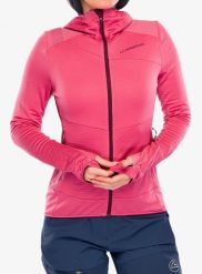Bluza z kapturem damska La Sportiva Aequilibrium Thermal Hoody. Czerwone bluzy z kapturem La Sportiva, l, bez wzorów, z materiału, z kapturem, wspinaczkowe. Za 665.49 zł.