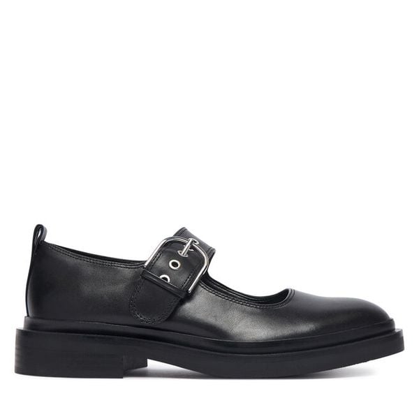 Półbuty Clarks. Czarne półbuty wsuwane Clarks, bez wzorów, bez obcasa, na płaskiej podeszwie. Za 389.99 zł.