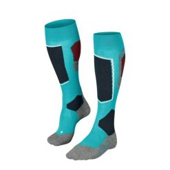 Podkolanówki damskie Falke SK4 Advanced. Niebieskie skarpetki Falke, bez wzorów, narciarskie. Za 205.50 zł.
