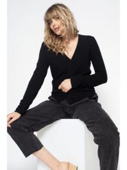 Perfect Cashmere Kaszmirowy kardigan "Paige" w kolorze czarnym rozmiar: M. Czarne swetry Perfect Cashmere, m, bez wzorów, z kaszmiru, bez ramiączek. Za 403.15 zł.