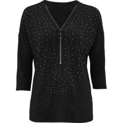 Cellbes Bluzka czarny female czarny 34/36. Czarne bluzki Cellbes, bez wzorów, z dżerseju, bez kołnierzyka, bez ramiączek. W wyprzedaży za 35.00 zł.