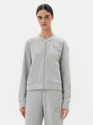 EA7 Emporio Armani Bluza 7W000178 AF12473 O8002 Szary Regular Fit. Szare bluzy EA7 Emporio Armani, xl, bez wzorów, z bawełny, bez kaptura. Za 399.99 zł.