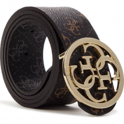Pasek Damski GUESS - BW7094 VIN40 BROWN/COAL. Brązowe paski Guess, z aplikacjami, ze skóry ekologicznej. Za 229.00 zł.