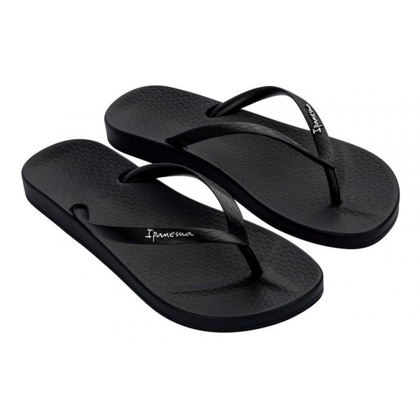 Klapki damskie Ipanema Anatomica Tan. Czarne klapki Ipanema, bez wzorów, z materiału, bez obcasa, bez zapięcia. Za 62.99 zł.