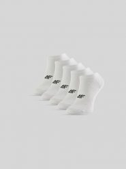 4F Skarpetki krótkie (5-pack) damskie - białe 39-42. Białe skarpetki 4f, bez wzorów, z bawełny. Za 59.99 zł.