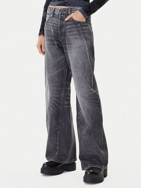 G-Star Raw Jeansy Contor 3D D27690-D537 Szary Wide Leg. Szare jeansy G-Star Raw, bez wzorów, z bawełny, retro. Za 509.99 zł.