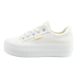 Buty sportowe Lee Cooper LCW-25-31-3450L białe. Białe buty treningowe bez wzorów, z gumy, bez zapięcia. Za 255.37 zł.