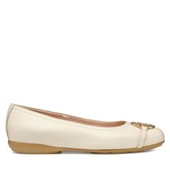 Baleriny Geox. Brązowe baleriny Geox, bez wzorów, bez obcasa, bez zapięcia. Za 239.99 zł.