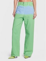MSGM Jeansy 3441MDP55TD 237281 Zielony Boyfriend Fit. Zielone jeansy MSGM, bez wzorów, z bawełny. Za 1,959.00 zł.