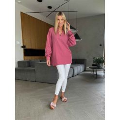 Koszula Amalfi Dusty Pink. Różowe koszule ClothStore, bez wzorów, z materiału, bez kołnierzyka, bez ramiączek. Za 149.00 zł.