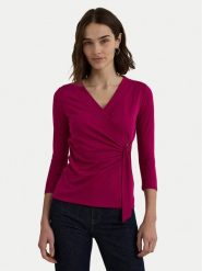 Lauren Ralph Lauren Bluzka 200889081018 Różowy Slim Fit. Czerwone bluzki Lauren Ralph Lauren, m, bez wzorów, z syntetyku, bez kołnierzyka, bez ramiączek. Za 249.99 zł.