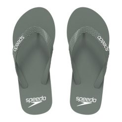 Klapki plażowe uniseks Speedo Flip Flop Am. Zielone klapki Speedo, bez wzorów, sportowe, bez obcasa, bez zapięcia. Za 159.07 zł.