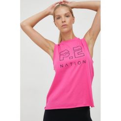 P.E Nation top Heads Up damski kolor różowy. Czerwone topy P.E Nation, m, bez wzorów, z bawełny, bez kołnierzyka, bez ramiączek. W wyprzedaży za 264.99 zł.