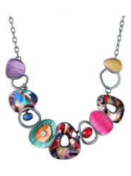 MENTHE À L'O Naszyjnik z elementem ozdobnym - dł. 45 cm rozmiar: onesize. Szare naszyjniki MENTHE À L'O, z materiału, z kryształem. Za 139.95 zł.