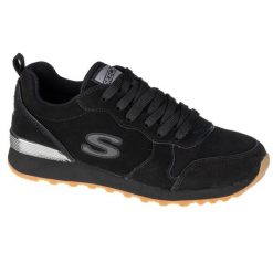 Buty do chodzenia damskie, Skechers OG 85-Suede Eaze. Czarne buty treningowe Skechers, bez wzorów, z materiału, przed kostkę, bez zapięcia, trekkingowe. Za 239.99 zł.