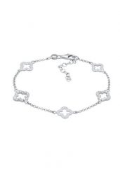 Elli Bransoletka z Kamieniami Kobiety Łańcuch Ogniwo Koniczyna Cyrkonia Szlif Diamentowy Biały 925 Sterling Silver 16 cm Bransoletki 1 ct Damski. Białe bransoletki Elli, z cyrkonią, srebrne. Za 288.99 zł.
