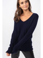 Perfect Cashmere Kaszmirowy sweter "Gaby" w kolorze granatowym rozmiar: XXL. Niebieskie swetry Perfect Cashmere, xxl, bez wzorów, z kaszmiru, bez ramiączek. Za 456.99 zł.
